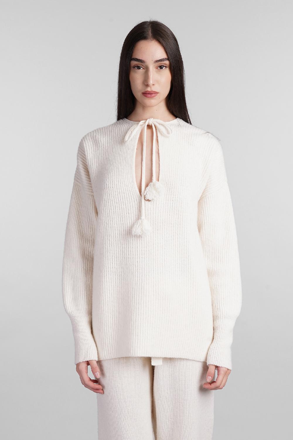 Deliberti Golden Goose Deluxe Brand Maglia in lana bianca cod. 404888 - Deliberti The Luxury Shopping