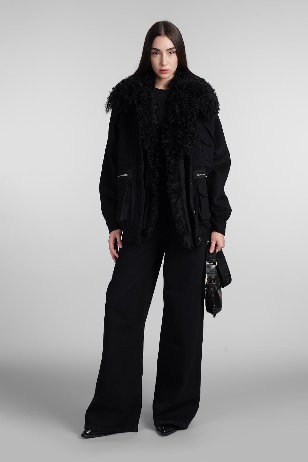 Deliberti Iro Giacca casual diassa in lana nera cod. 407120 - Deliberti The Luxury Shopping Offerta per la Festa della Mamma