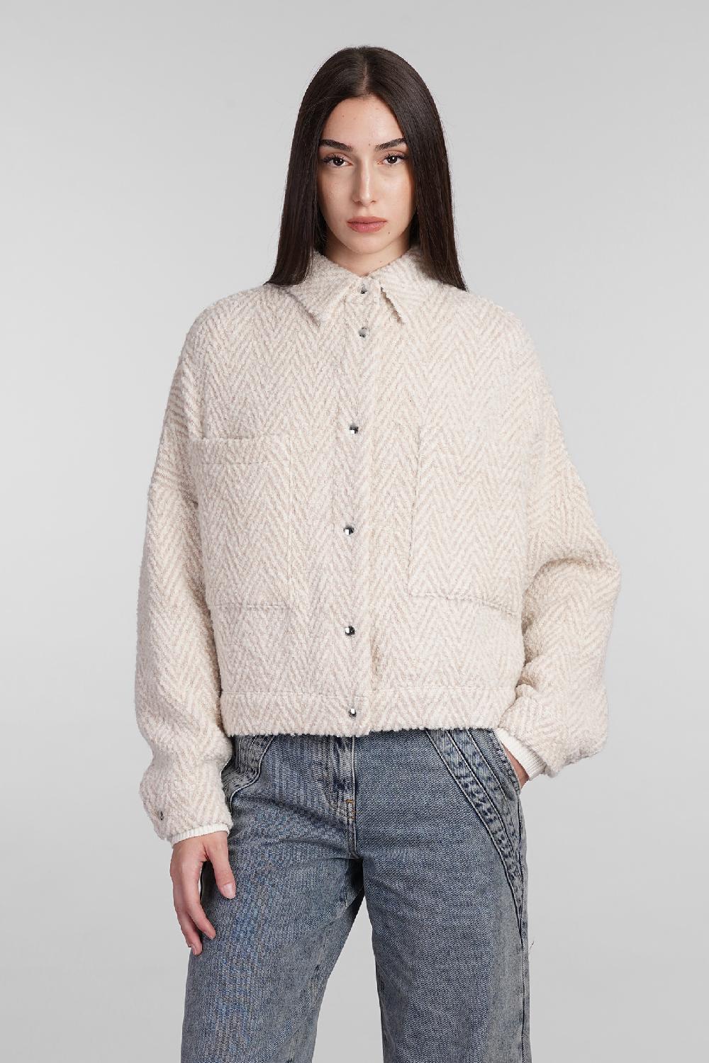 Deliberti Iro Giacca casual serza in lana beige cod. 407122 - Deliberti The Luxury Shopping