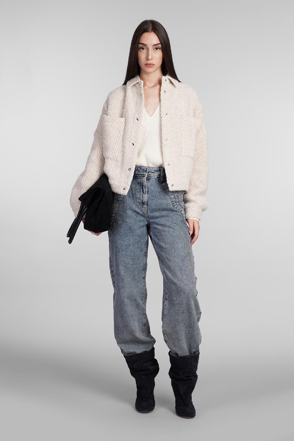 Deliberti Iro Giacca casual serza in lana beige cod. 407122 - Deliberti The Luxury Shopping Offerta San Valentino