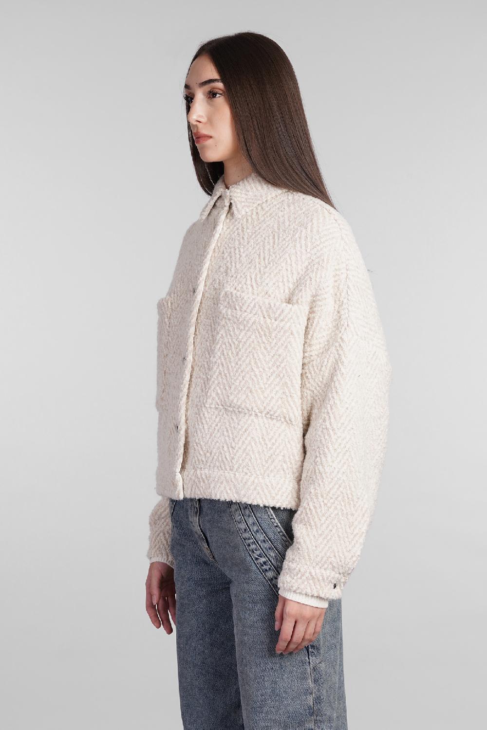 Deliberti Iro Giacca casual serza in lana beige cod. 407122 - Deliberti The Luxury Shopping Offerta San Valentino