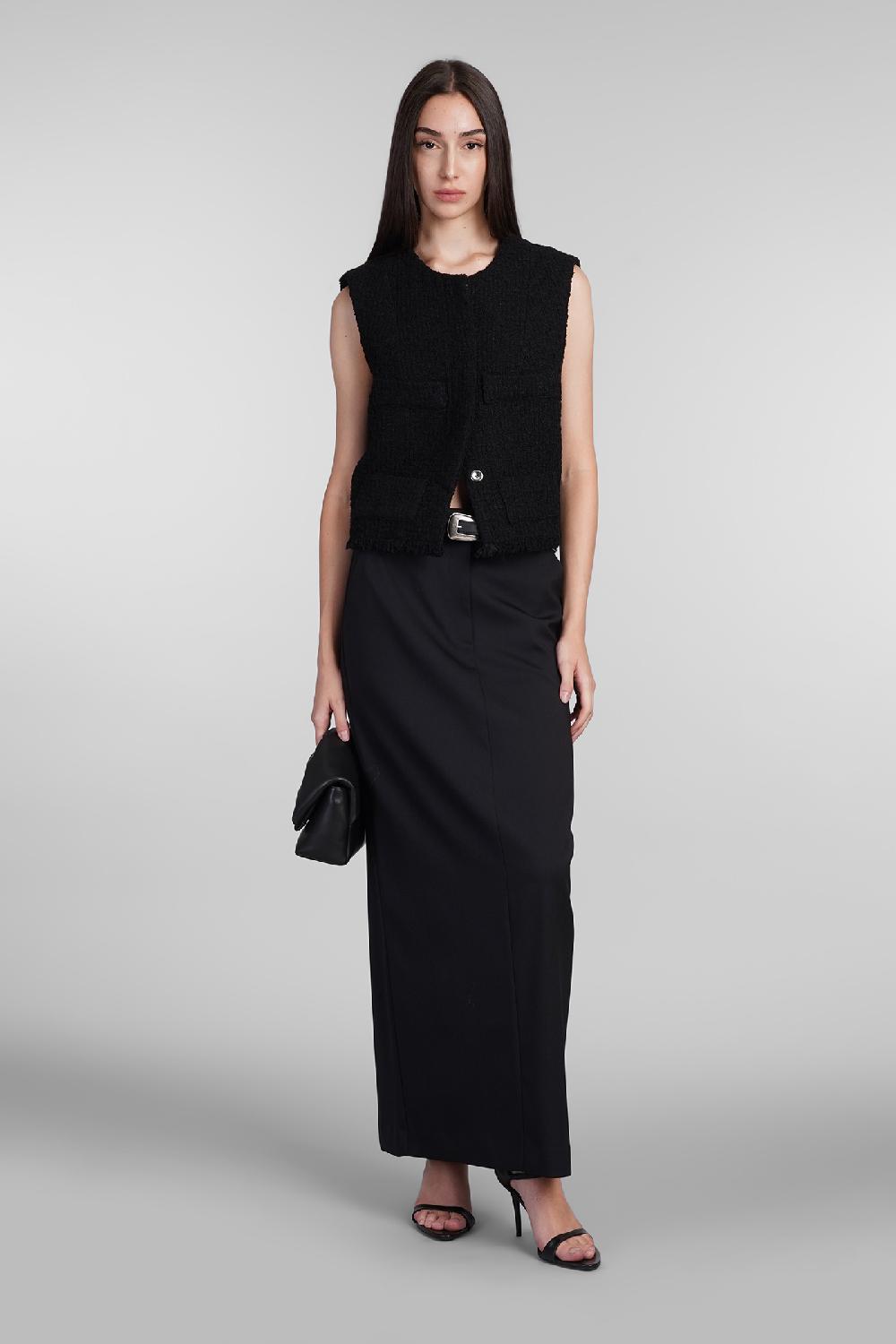 Deliberti Iro Gilet ralphi in poliestere nero cod. 407124 - Deliberti The Luxury Shopping Smaltimento dello stoccaggio