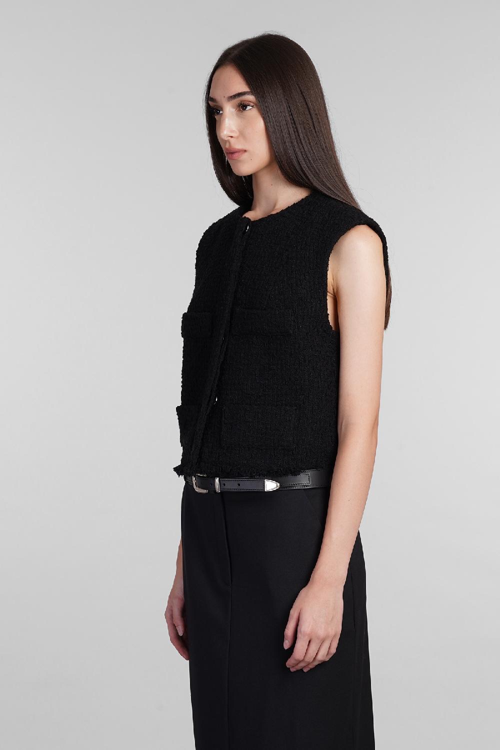 Deliberti Iro Gilet ralphi in poliestere nero cod. 407124 - Deliberti The Luxury Shopping Smaltimento dello stoccaggio