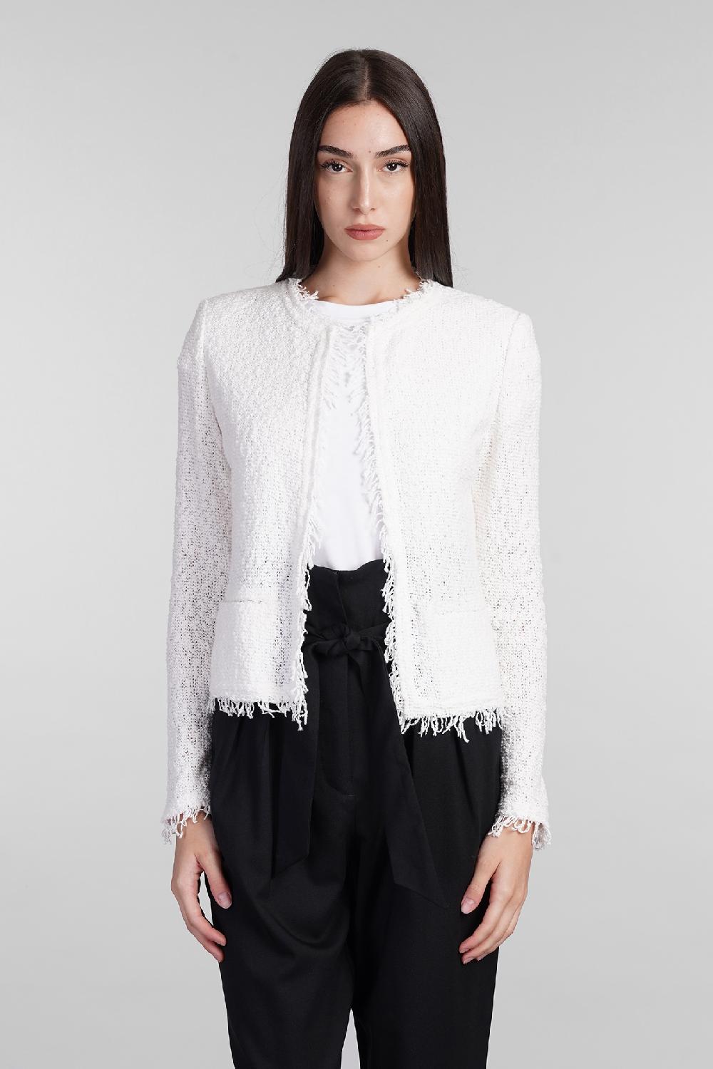 Deliberti Iro Giacca casual shavani in cotone bianco cod. 407075 - Deliberti The Luxury Shopping Vendita calda