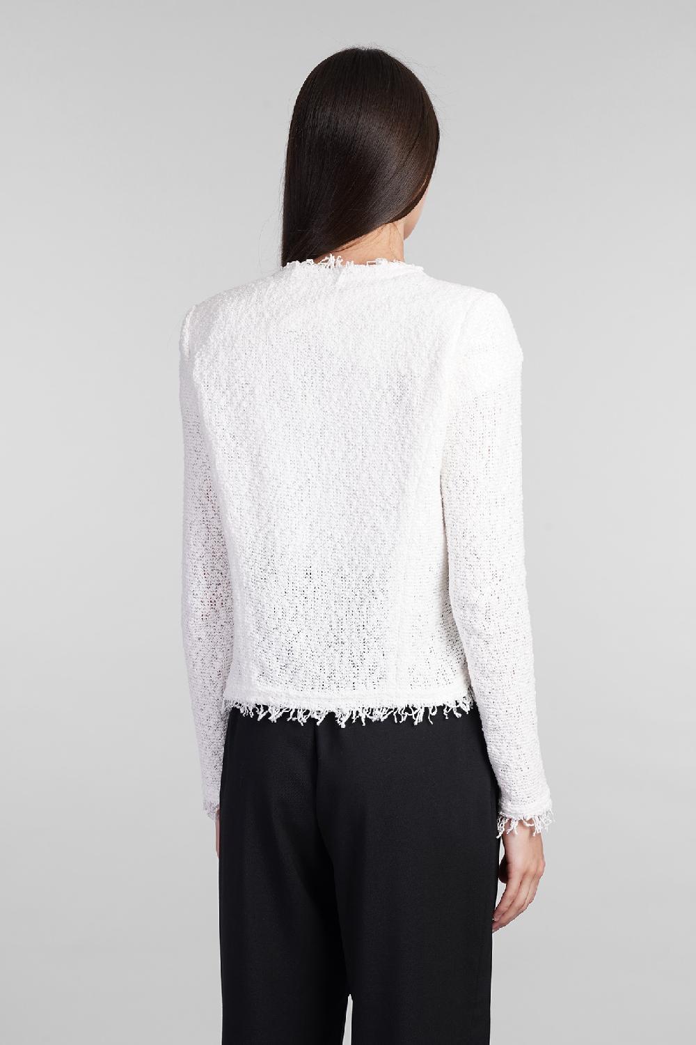 Deliberti Iro Giacca casual shavani in cotone bianco cod. 407075 - Deliberti The Luxury Shopping Vendita calda
