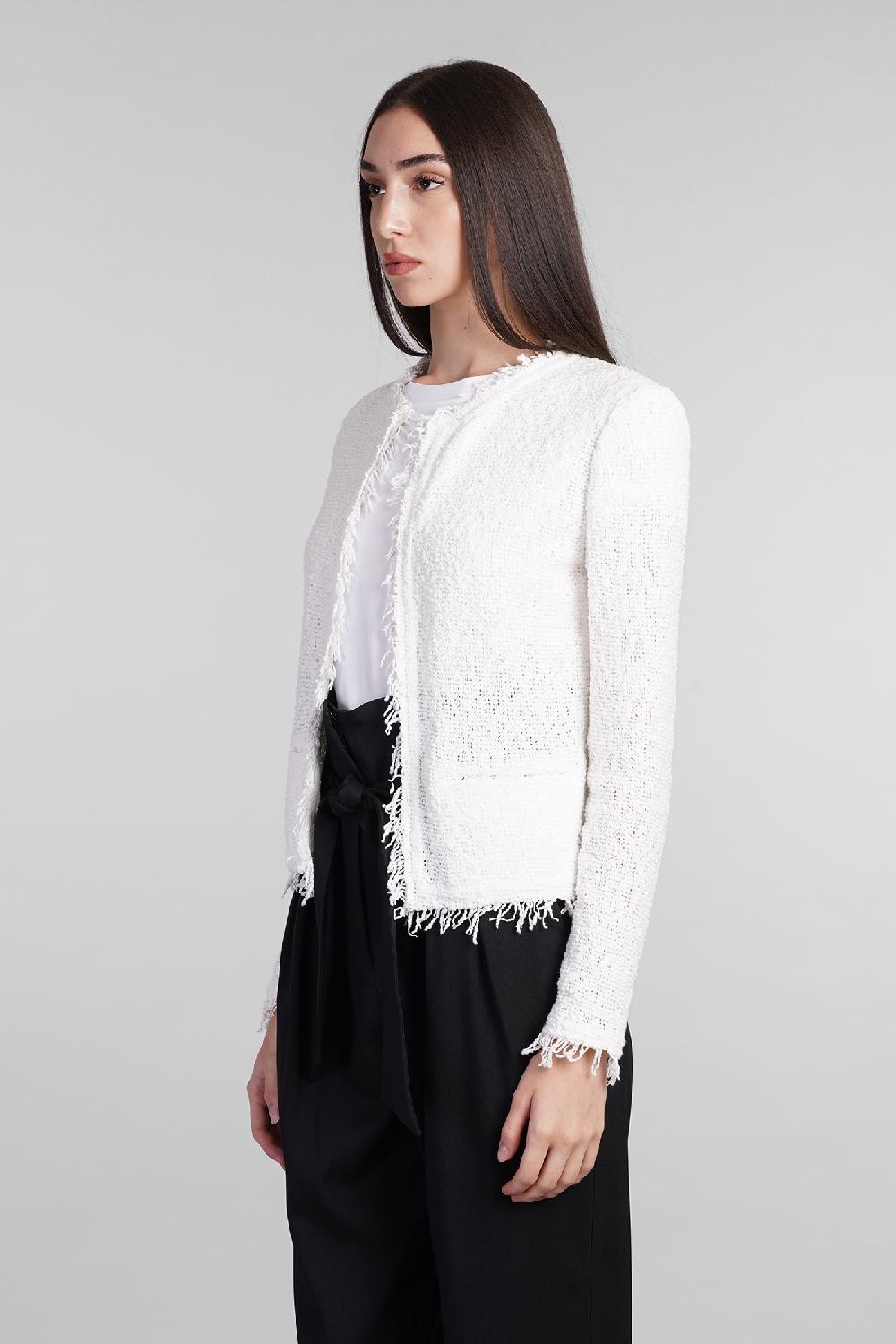 Deliberti Iro Giacca casual shavani in cotone bianco cod. 407075 - Deliberti The Luxury Shopping Vendita calda