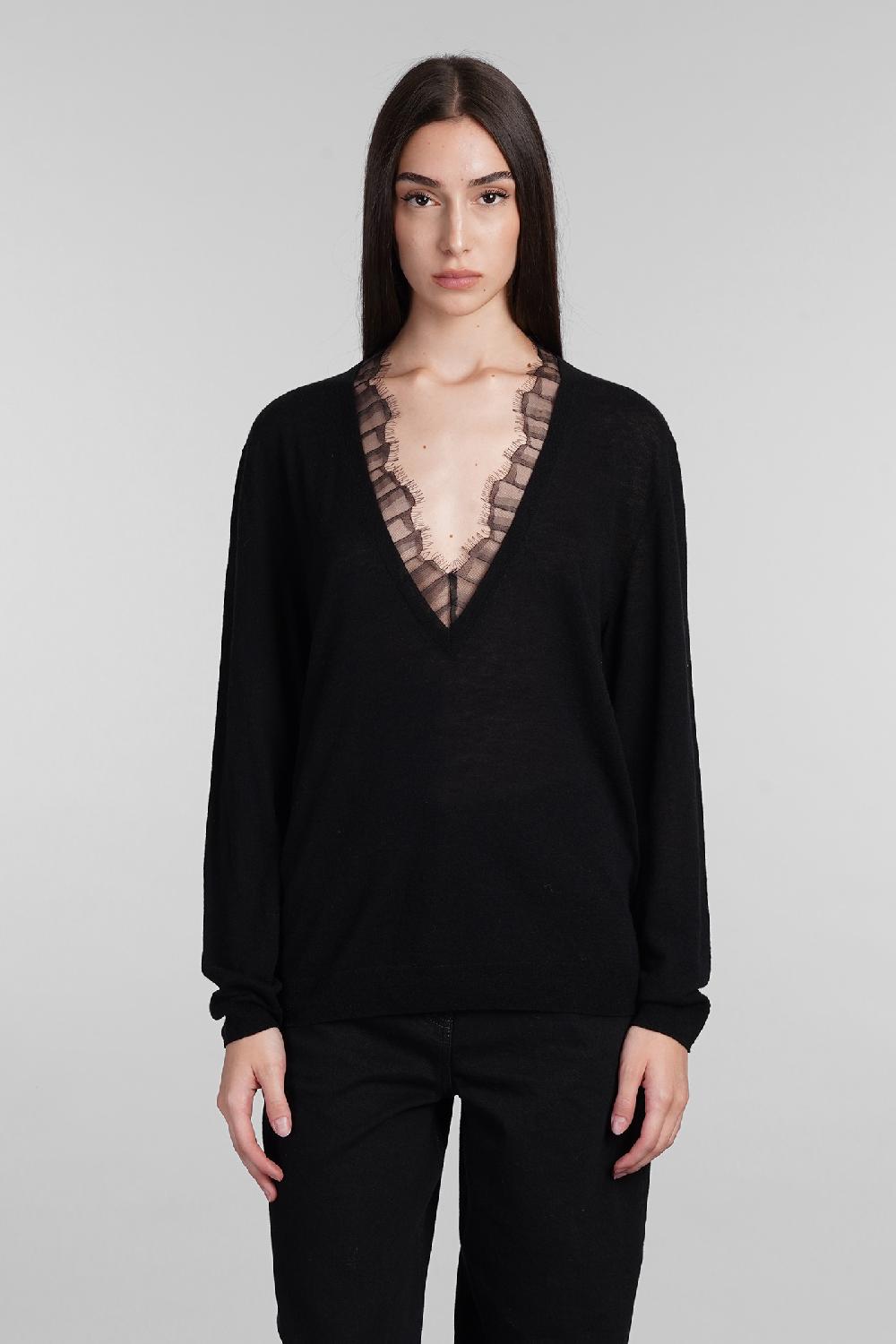 Deliberti Iro Maglia haby in lana nera cod. 407076 - Deliberti The Luxury Shopping Offerta migliore