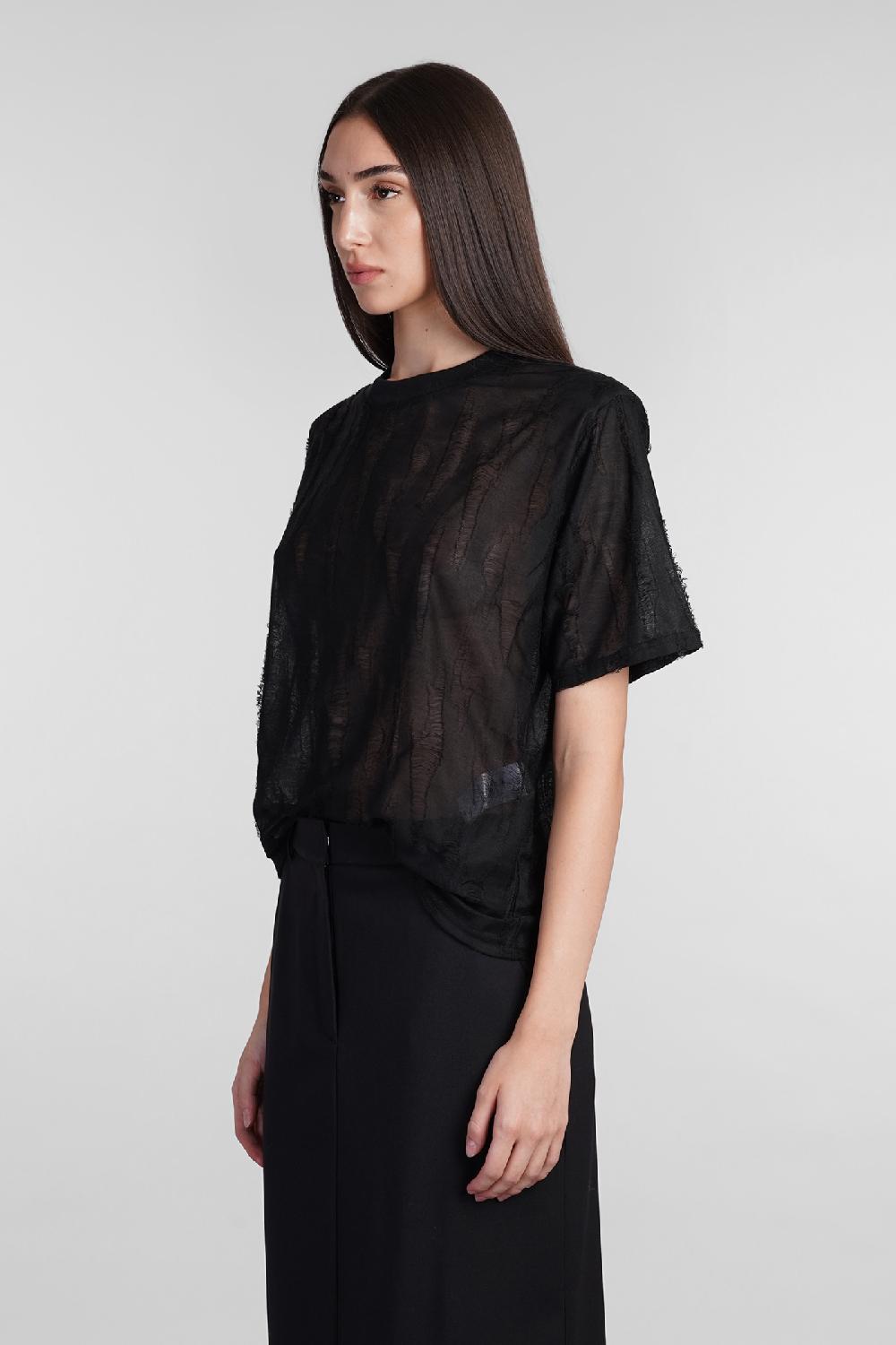 Deliberti Iro Topwear hisore in poliestere nero cod. 407090 - Deliberti The Luxury Shopping Offerte giornaliere