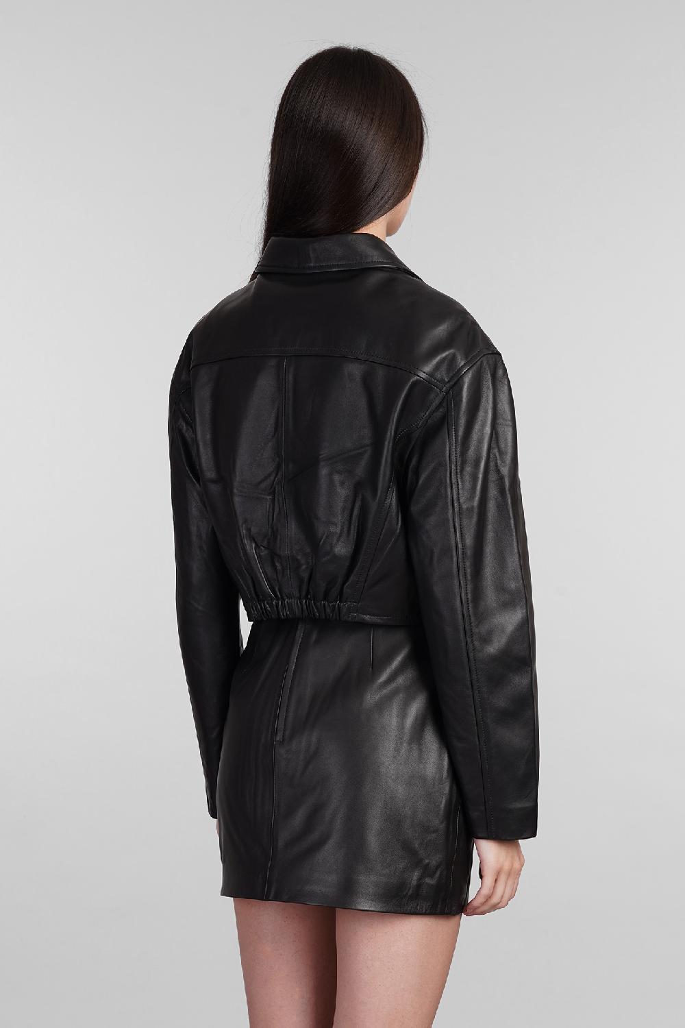 Deliberti Iro Giacca biker castilli in pelle nera cod. 407093 - Deliberti The Luxury Shopping Sconti VIP