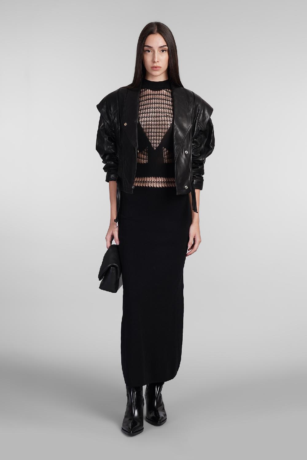 Deliberti Iro Giacca biker yukito in pelle nera cod. 407096 - Deliberti The Luxury Shopping Offerta settimanale