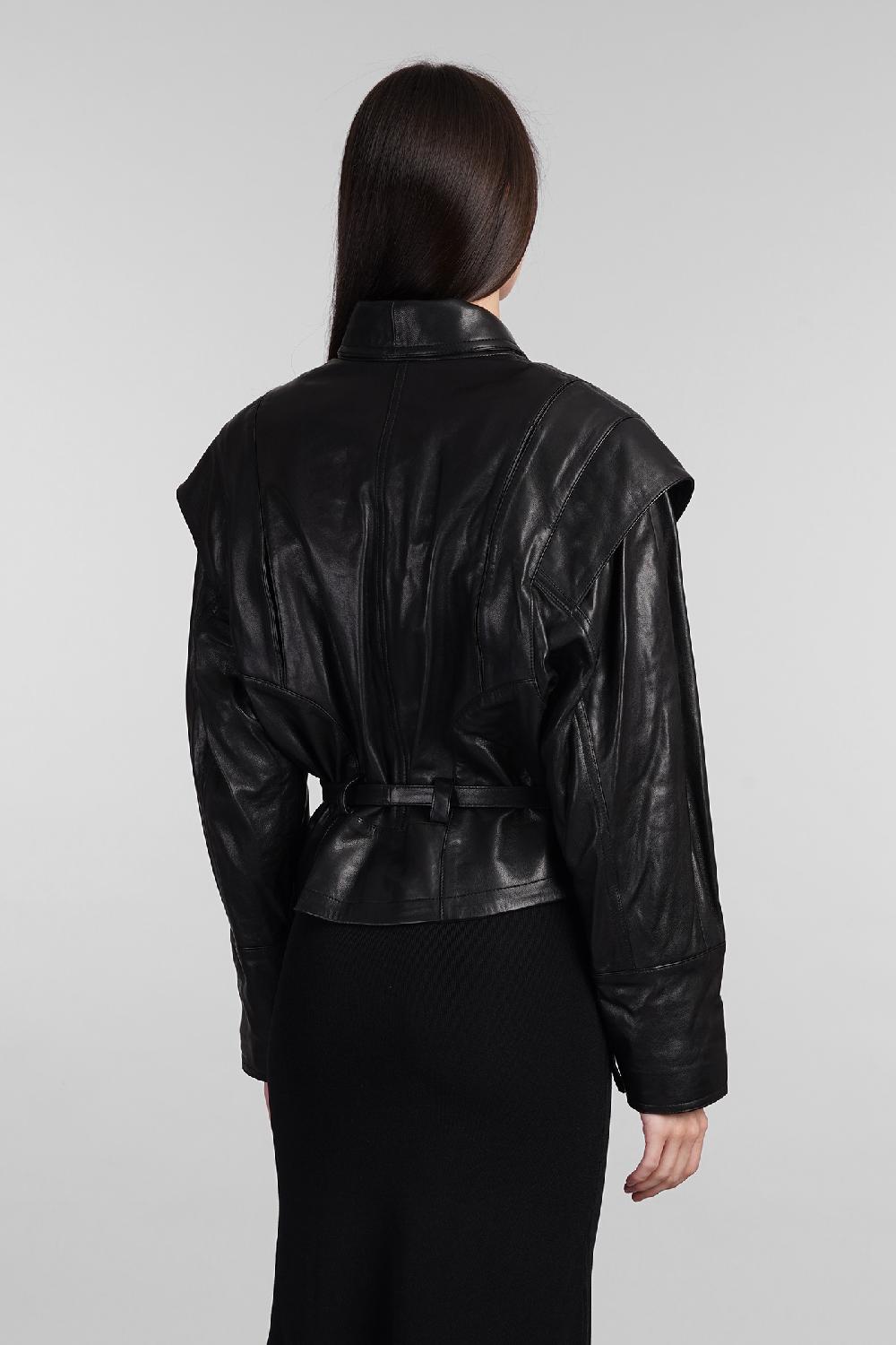 Deliberti Iro Giacca biker yukito in pelle nera cod. 407096 - Deliberti The Luxury Shopping Offerta settimanale