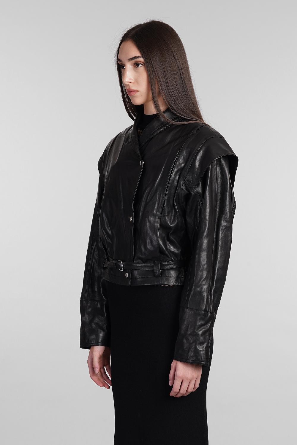 Deliberti Iro Giacca biker yukito in pelle nera cod. 407096 - Deliberti The Luxury Shopping Offerta settimanale