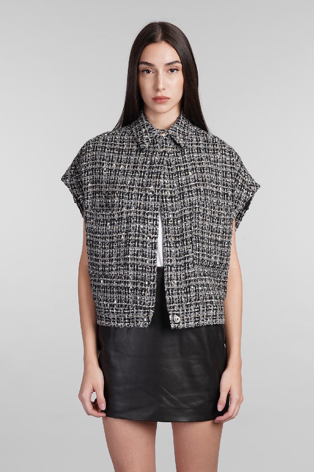 Deliberti Iro Giacca casual bianka in poliestere grigio cod. 407098 - Deliberti The Luxury Shopping