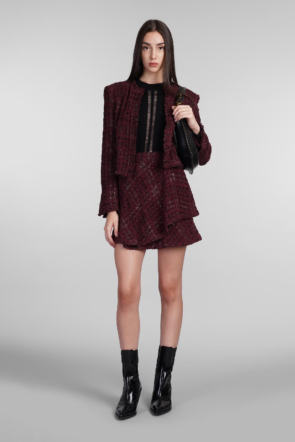 Deliberti Iro Giacca casual sonesta in cotone bordeaux cod. 407102 - Deliberti The Luxury Shopping Ultimi due giorni