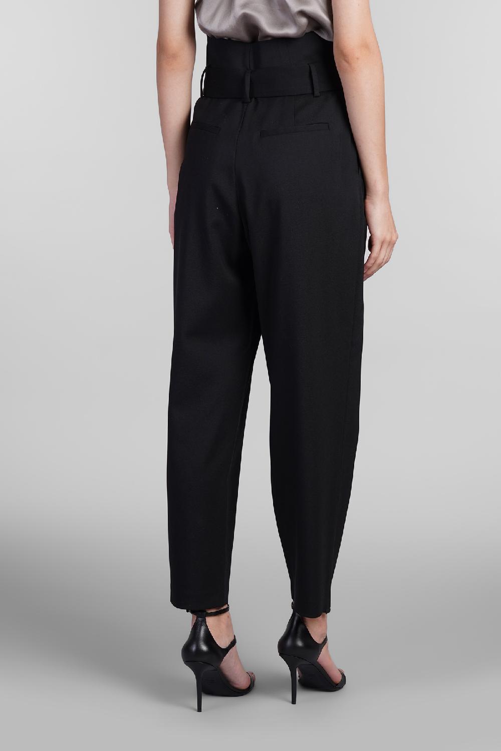Deliberti Iro Pantalone arrison in lana nera cod. 407105 - Deliberti The Luxury Shopping Fino al 50% di sconto