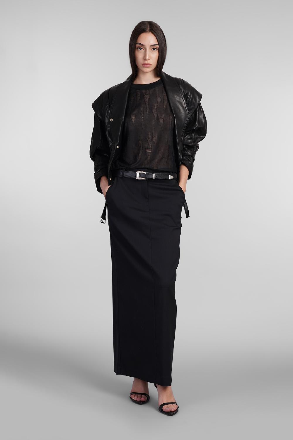 Deliberti Iro Gonna arianne in lana nera cod. 407106 - Deliberti The Luxury Shopping Fino al 60% di sconto