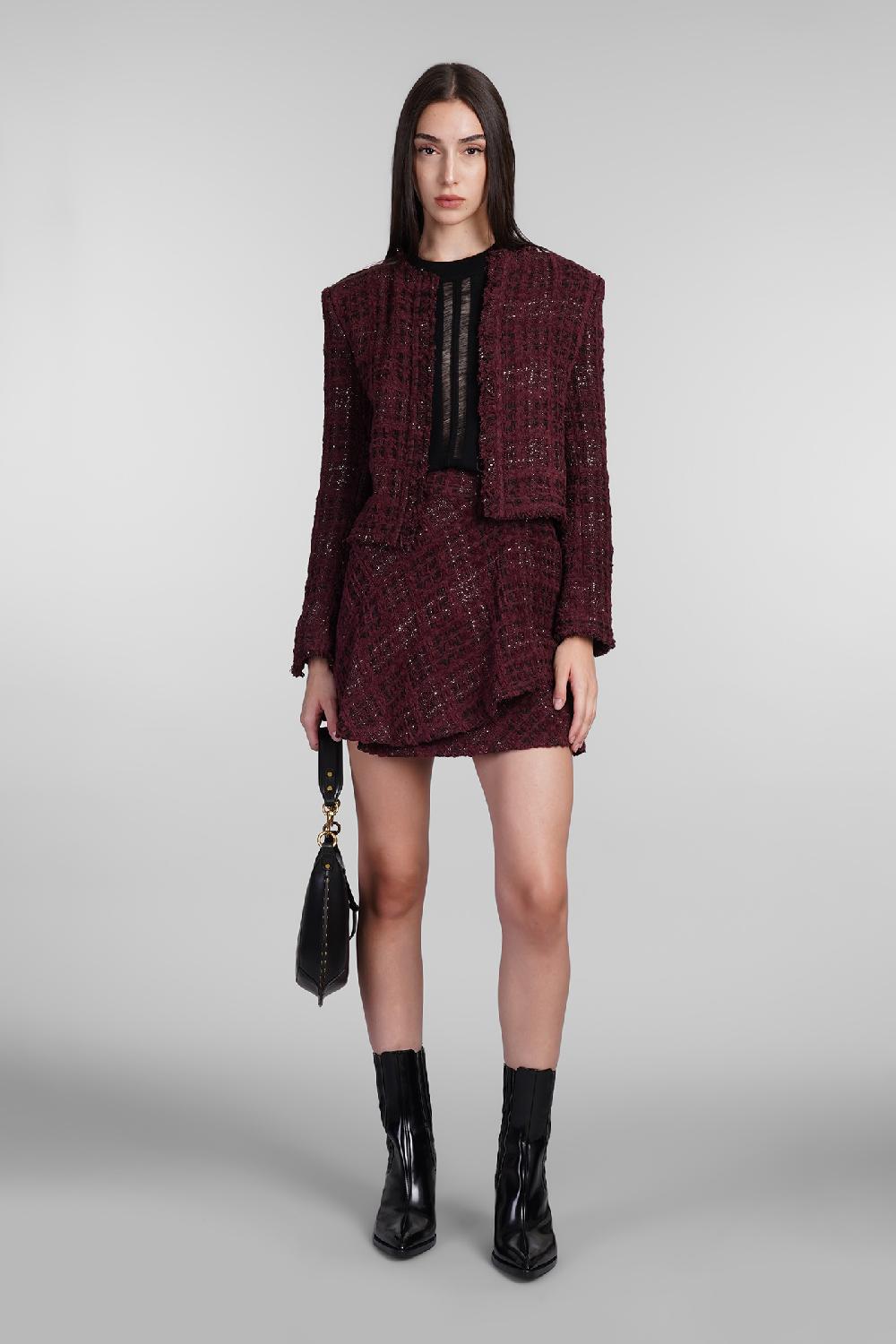 Deliberti Iro Gonna solfin in cotone bordeaux cod. 407108 - Deliberti The Luxury Shopping Only for today