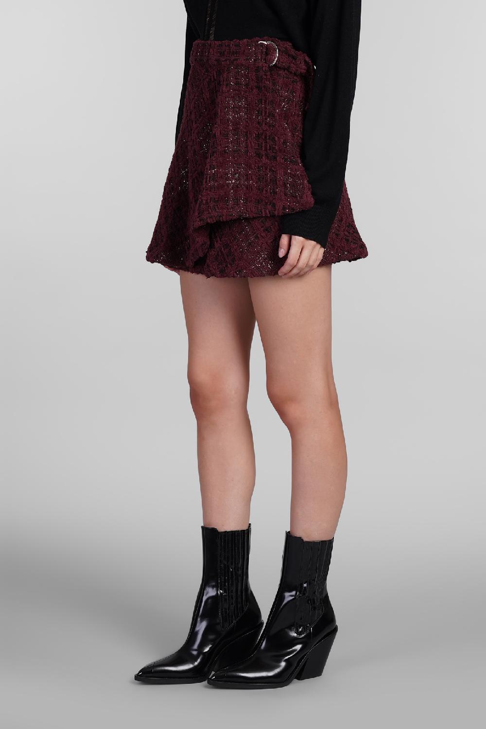 Deliberti Iro Gonna solfin in cotone bordeaux cod. 407108 - Deliberti The Luxury Shopping Only for today