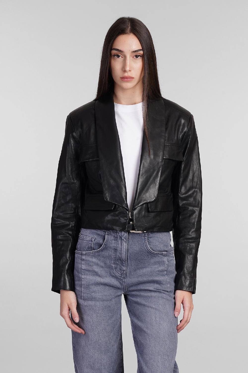 Deliberti Iro Giacca in pelle cybele in pelle nera cod. 407110 - Deliberti The Luxury Shopping