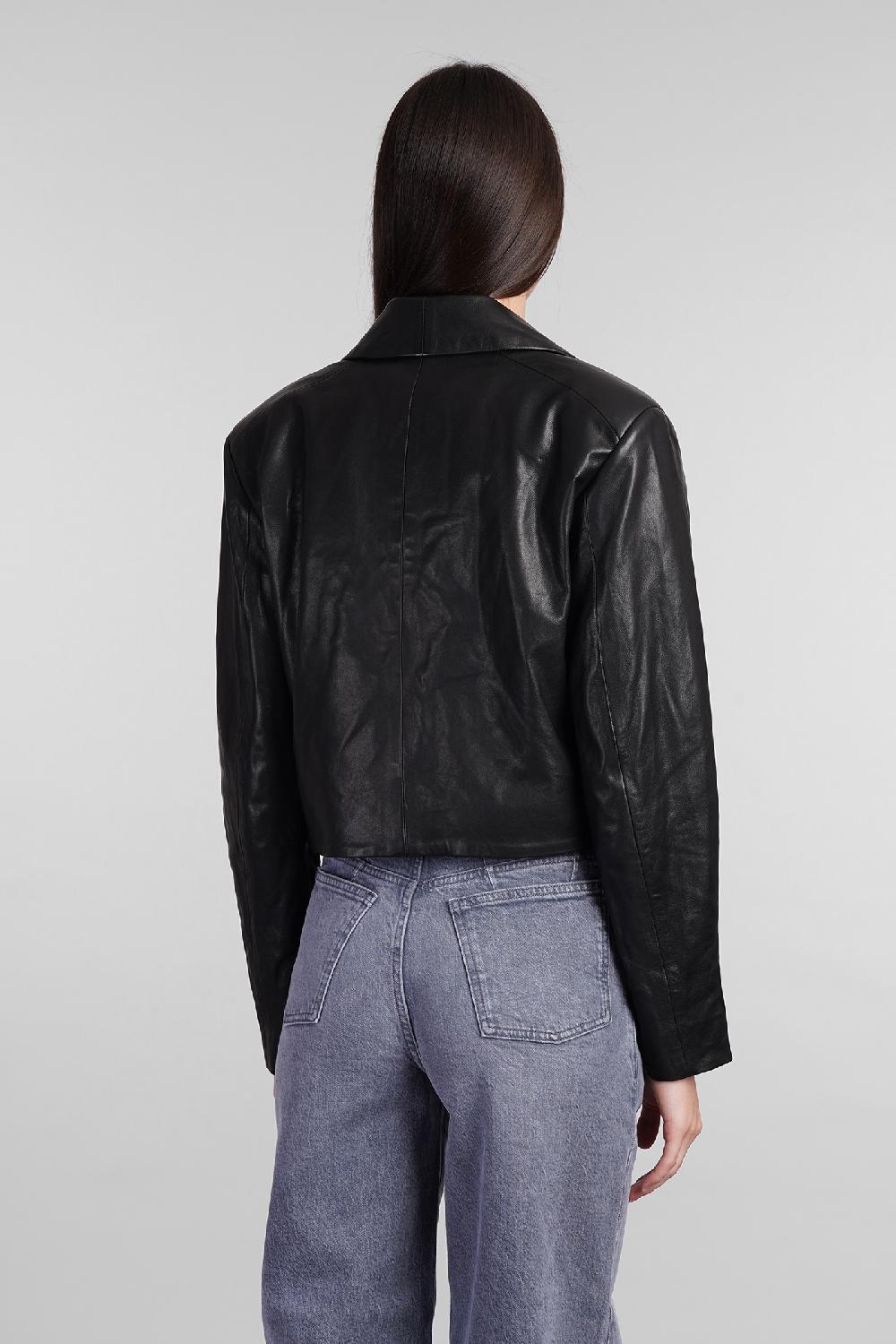 Deliberti Iro Giacca in pelle cybele in pelle nera cod. 407110 - Deliberti The Luxury Shopping Sostegno trimestrale