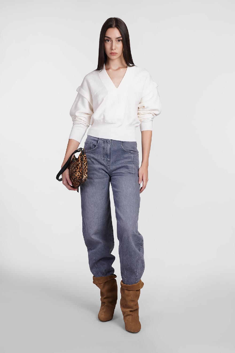 Deliberti Iro Maglia azura in lana beige cod. 407111 - Deliberti The Luxury Shopping Fino al 55% di sconto