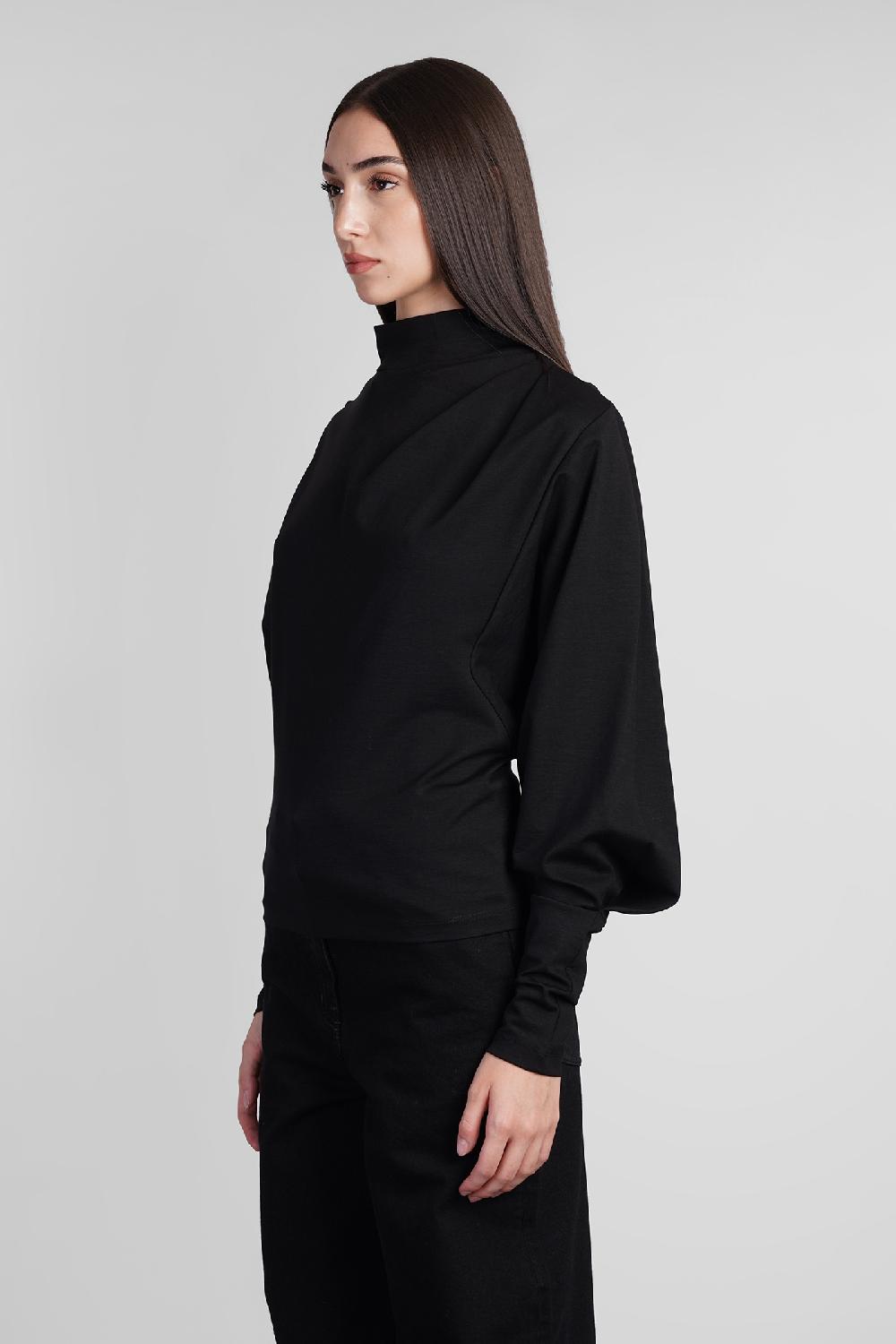 Deliberti Iro Topwear melisso in lyocell nero cod. 407113 - Deliberti The Luxury Shopping Solo un giorno rimasto