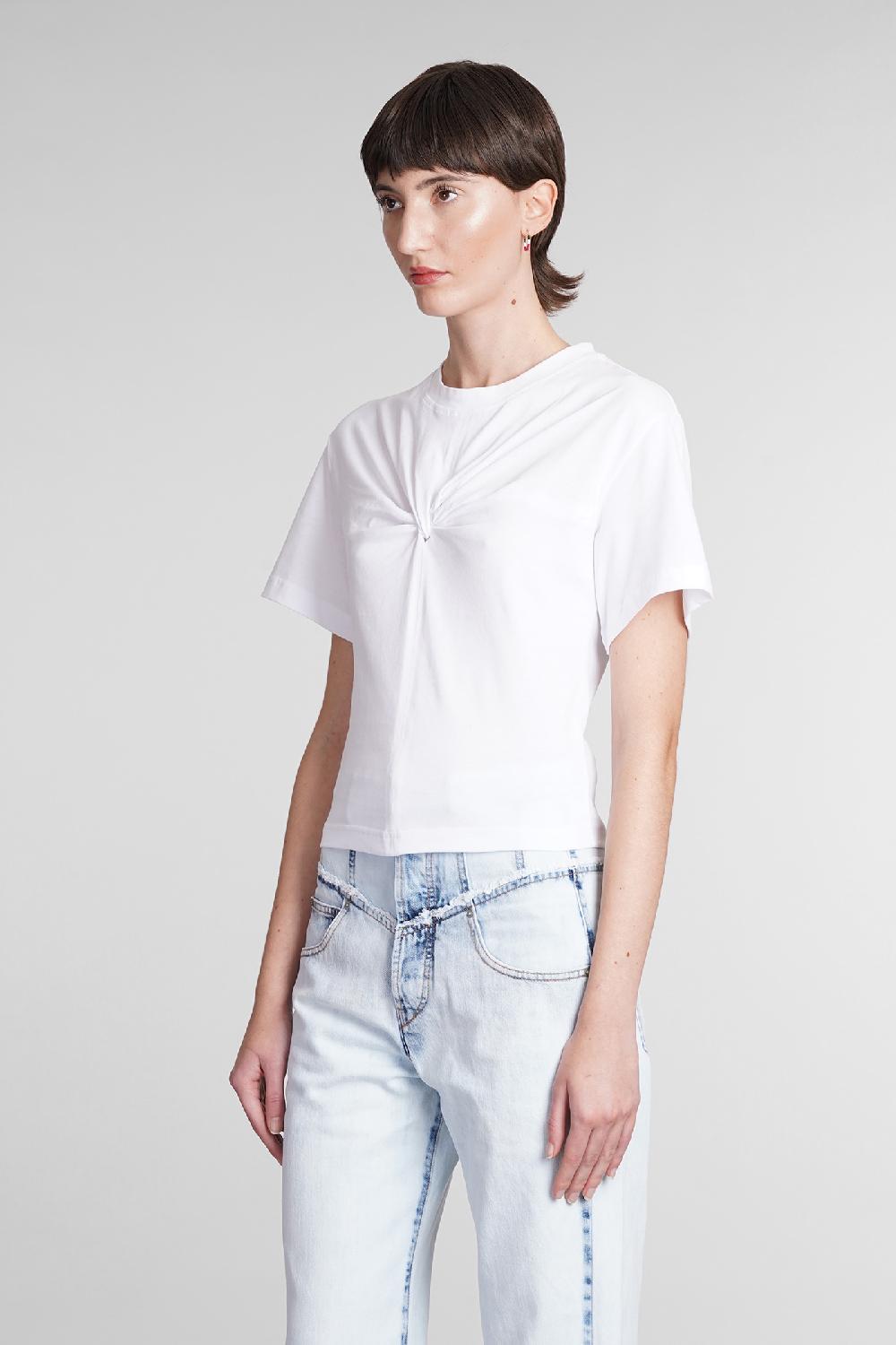 Deliberti Isabel Marant T-shirt zuria in cotone bianco cod. 391967 - Deliberti The Luxury Shopping Sconti questo mese