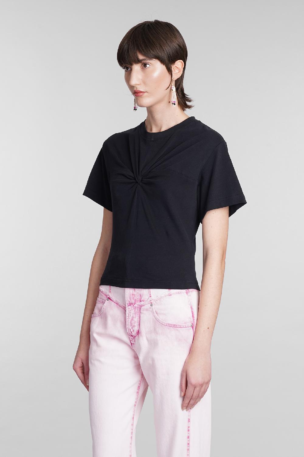 Deliberti Isabel Marant T-shirt zuria in cotone nero cod. 391966 - Deliberti The Luxury Shopping Italy