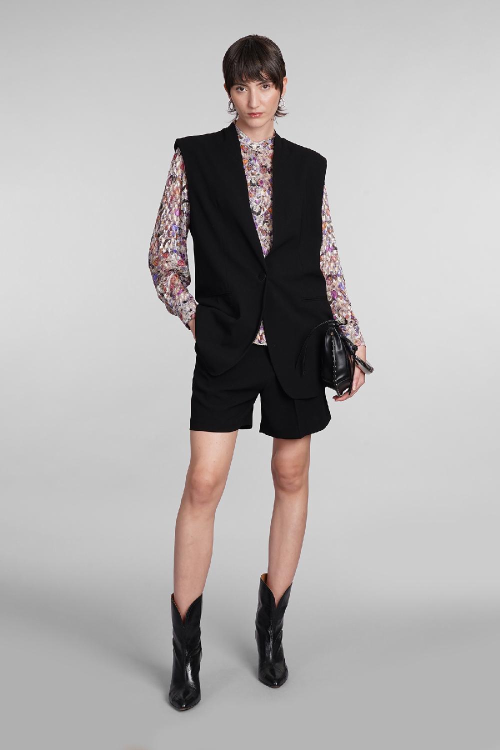 Deliberti Isabel Marant Gilet emara in triacetato nero cod. 399951 - Deliberti The Luxury Shopping Italia