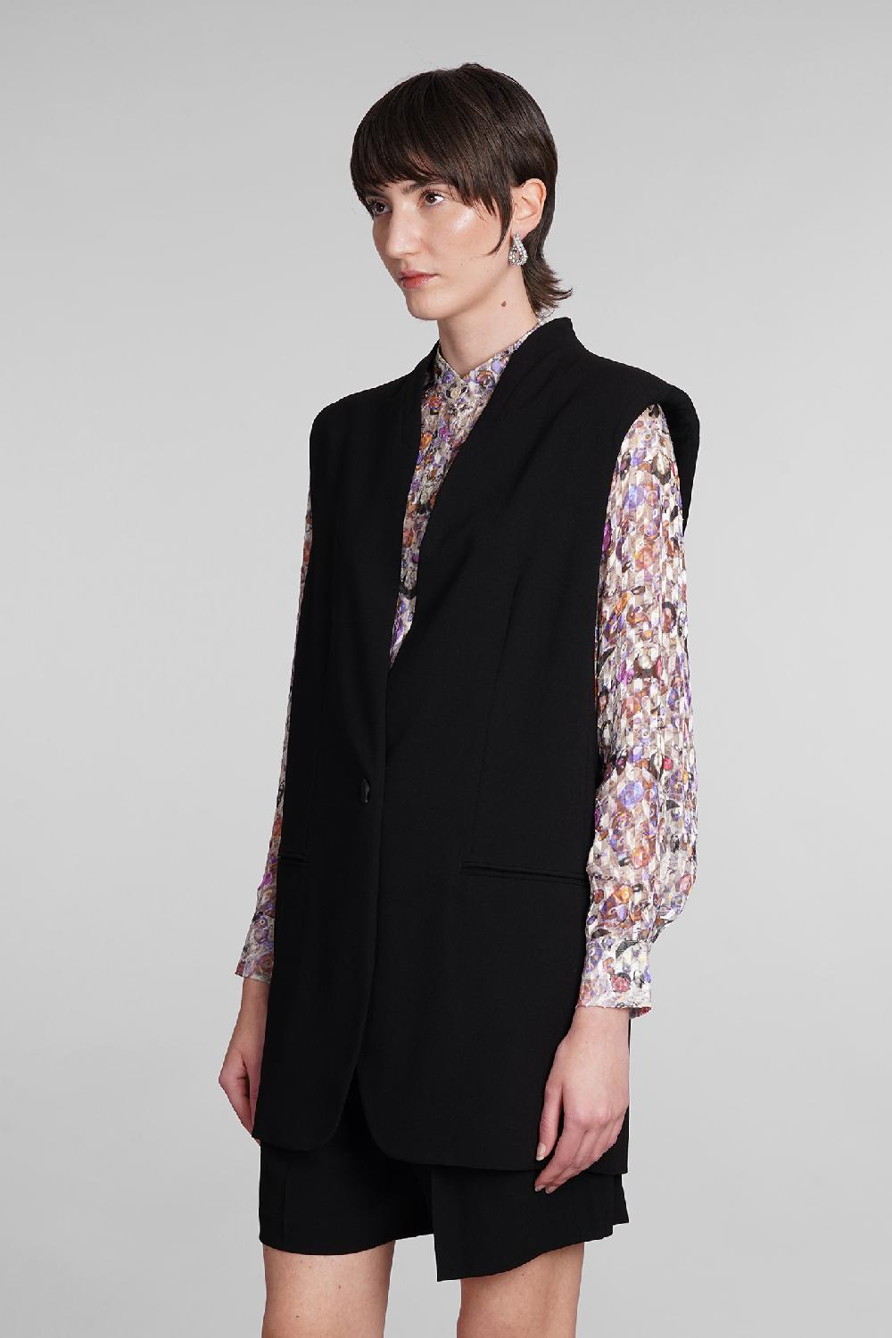 Deliberti Isabel Marant Gilet emara in triacetato nero cod. 399951 - Deliberti The Luxury Shopping Italia