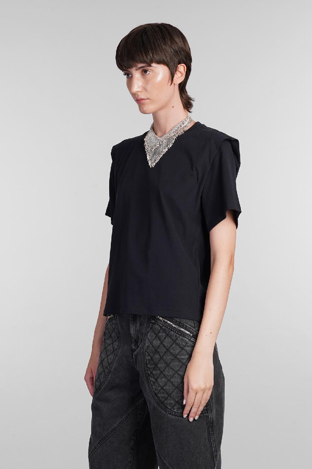 Deliberti Isabel Marant T-shirt zelitos in cotone nero cod. 366156 - Deliberti The Luxury Shopping Qualità