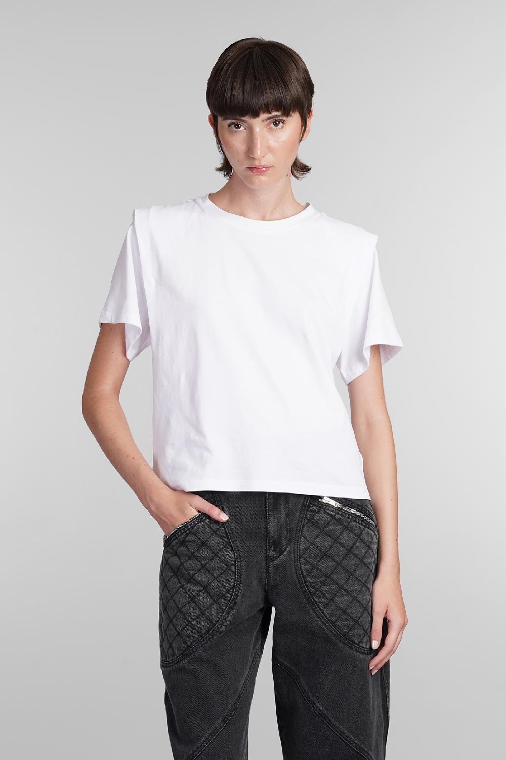 Deliberti Isabel Marant T-shirt zelitos in cotone bianco cod. 366165 - Deliberti The Luxury Shopping Vendita