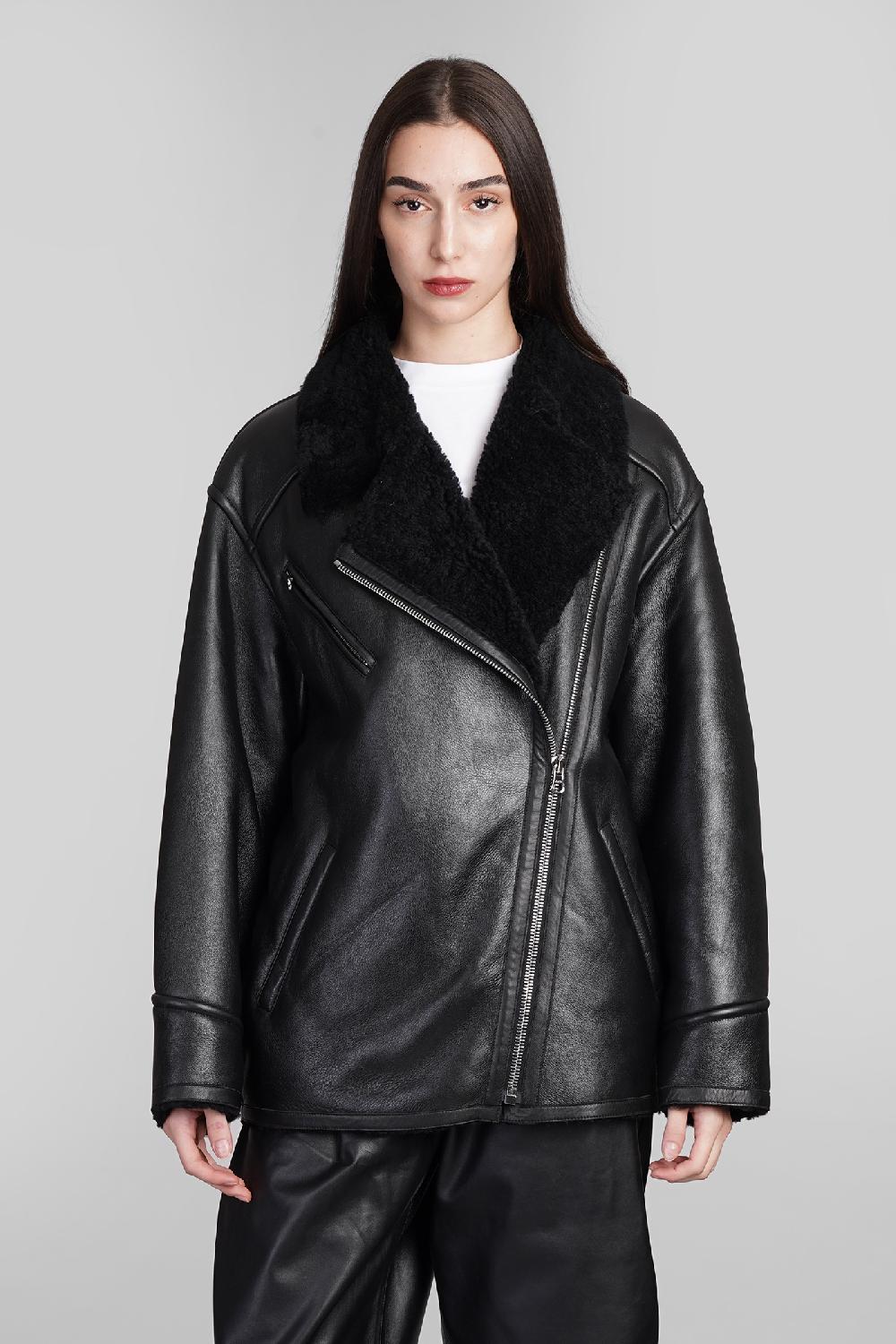 Deliberti Isabel Marant Giacca in pelle adelina in pelle nera cod. 410002 - Deliberti The Luxury Shopping
