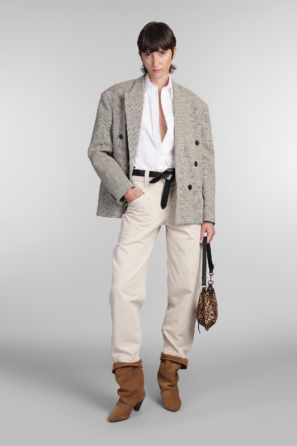 Deliberti Isabel Marant Jeans catarina in cotone beige cod. 405217 - Deliberti The Luxury Shopping Sottocosto