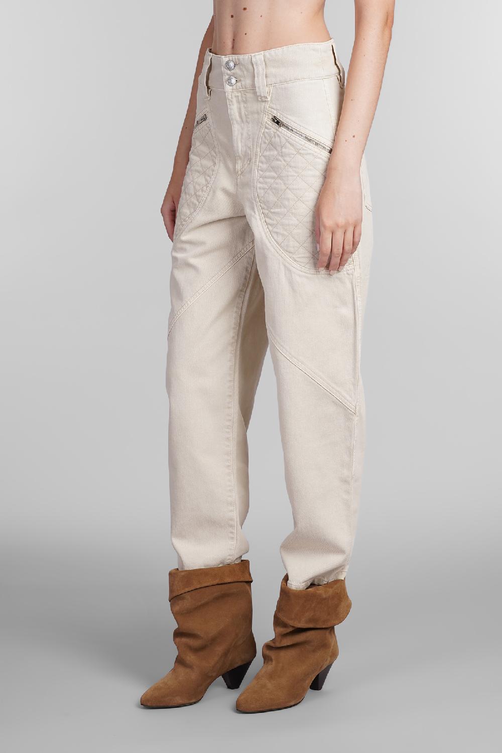 Deliberti Isabel Marant Jeans catarina in cotone beige cod. 405217 - Deliberti The Luxury Shopping Sottocosto