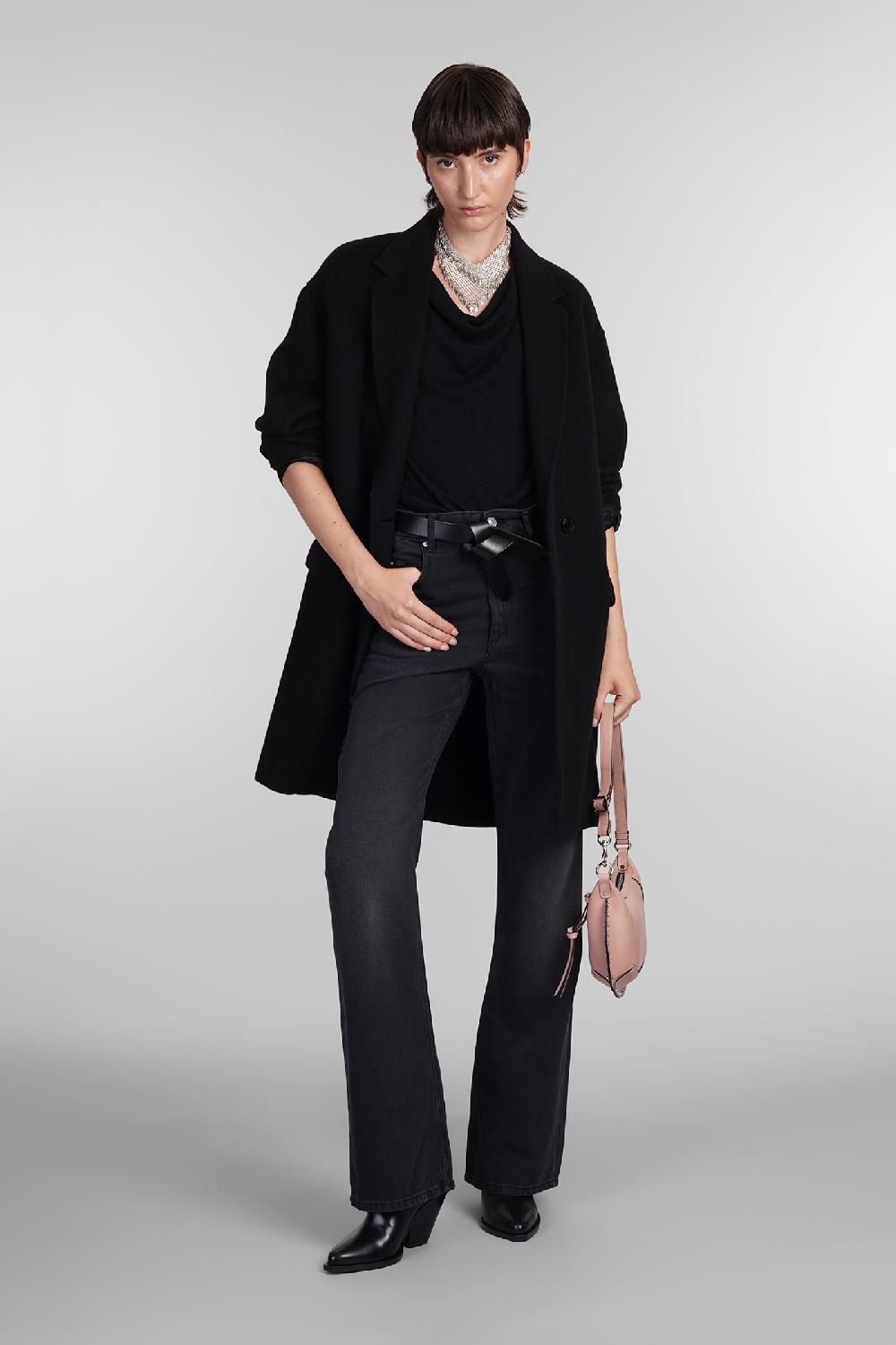 Deliberti Isabel Marant Jeans belvira in cotone nero cod. 405218 - Deliberti The Luxury Shopping Convenienza