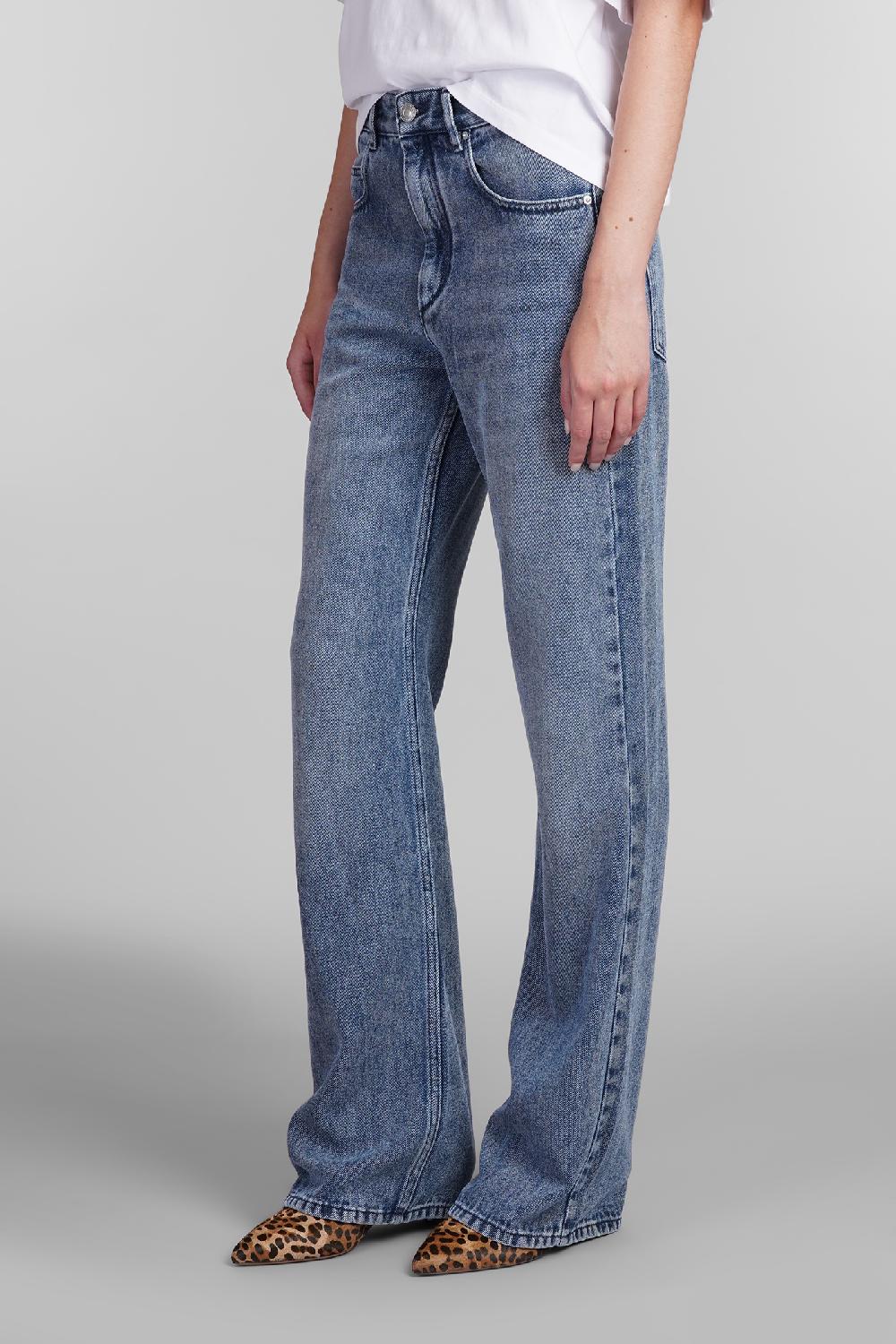 Deliberti Isabel Marant Jeans belvira in cotone blu cod. 405219 - Deliberti The Luxury Shopping Novità