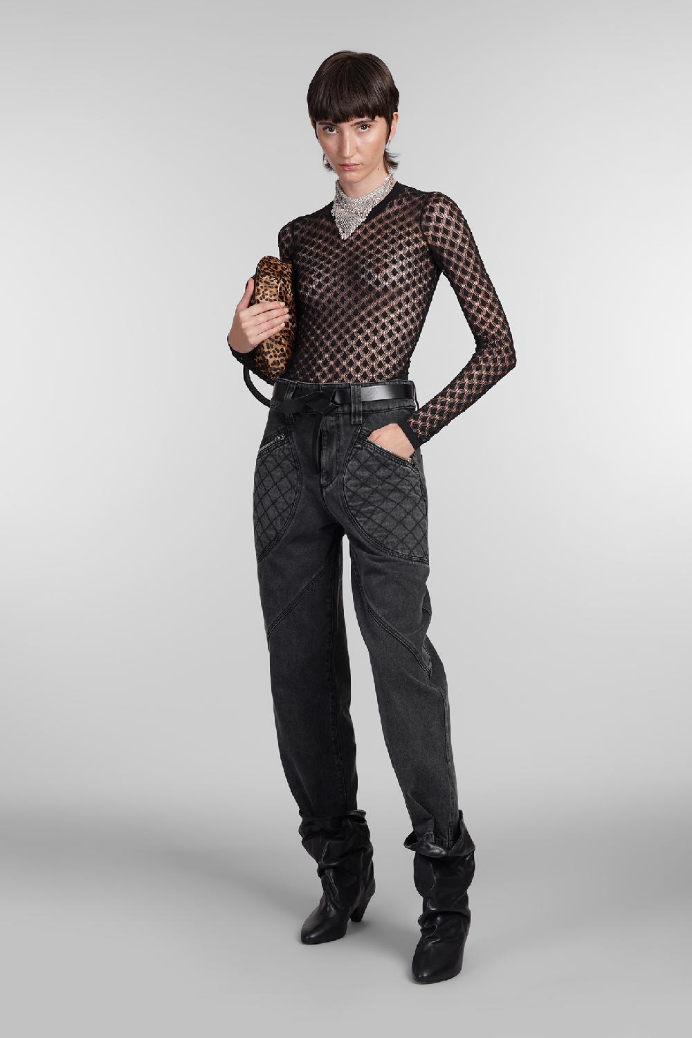 Deliberti Isabel Marant Maglia zavia in poliestere nero cod. 402766 - Deliberti The Luxury Shopping Economico