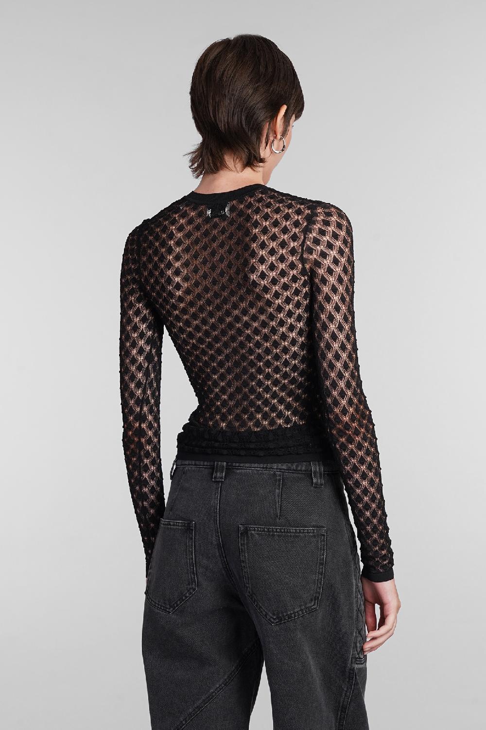 Deliberti Isabel Marant Maglia zavia in poliestere nero cod. 402766 - Deliberti The Luxury Shopping Economico