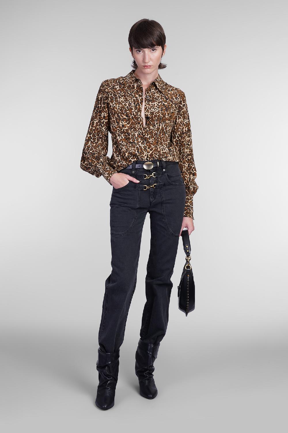 Deliberti Isabel Marant Jeans brinley in cotone nero cod. 405939 - Deliberti The Luxury Shopping Online