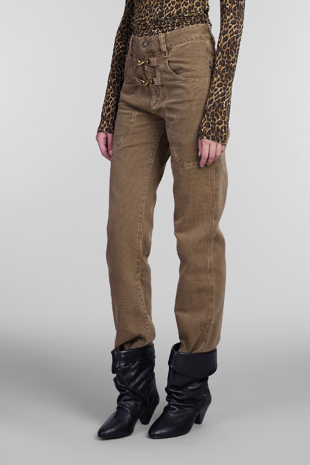 Deliberti Isabel Marant Jeans brinley in cotone beige cod. 405940 - Deliberti The Luxury Shopping In Vendita