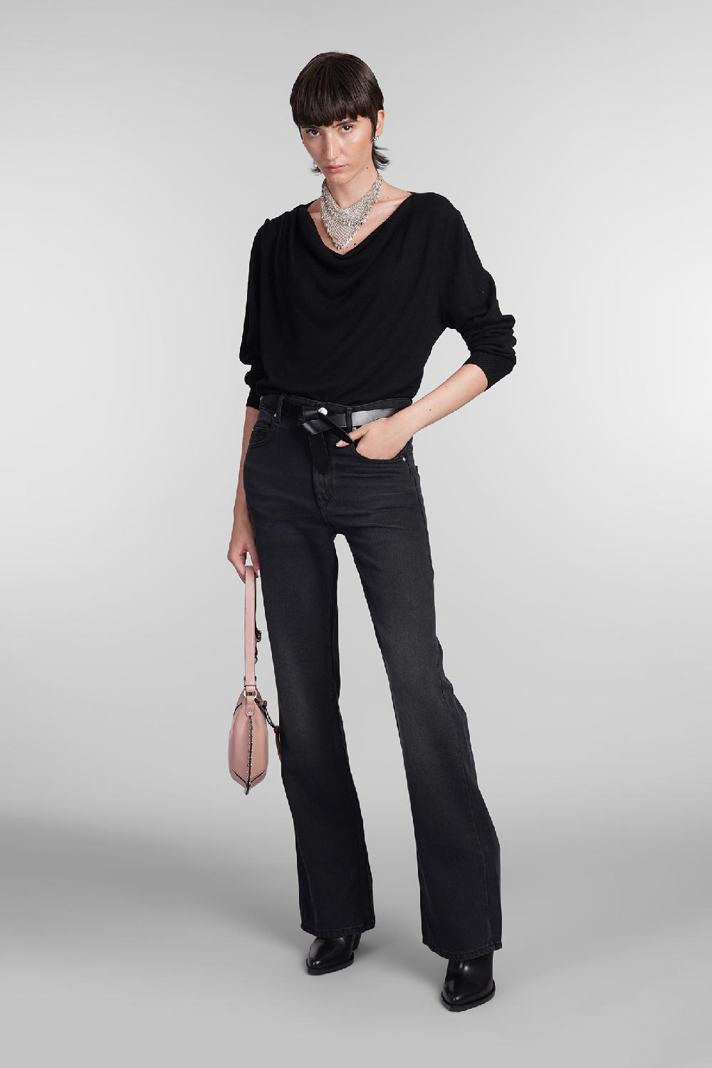 Deliberti Isabel Marant Maglia kristen in viscosa nera cod. 402773 - Deliberti The Luxury Shopping Saldi Di Fabbrica