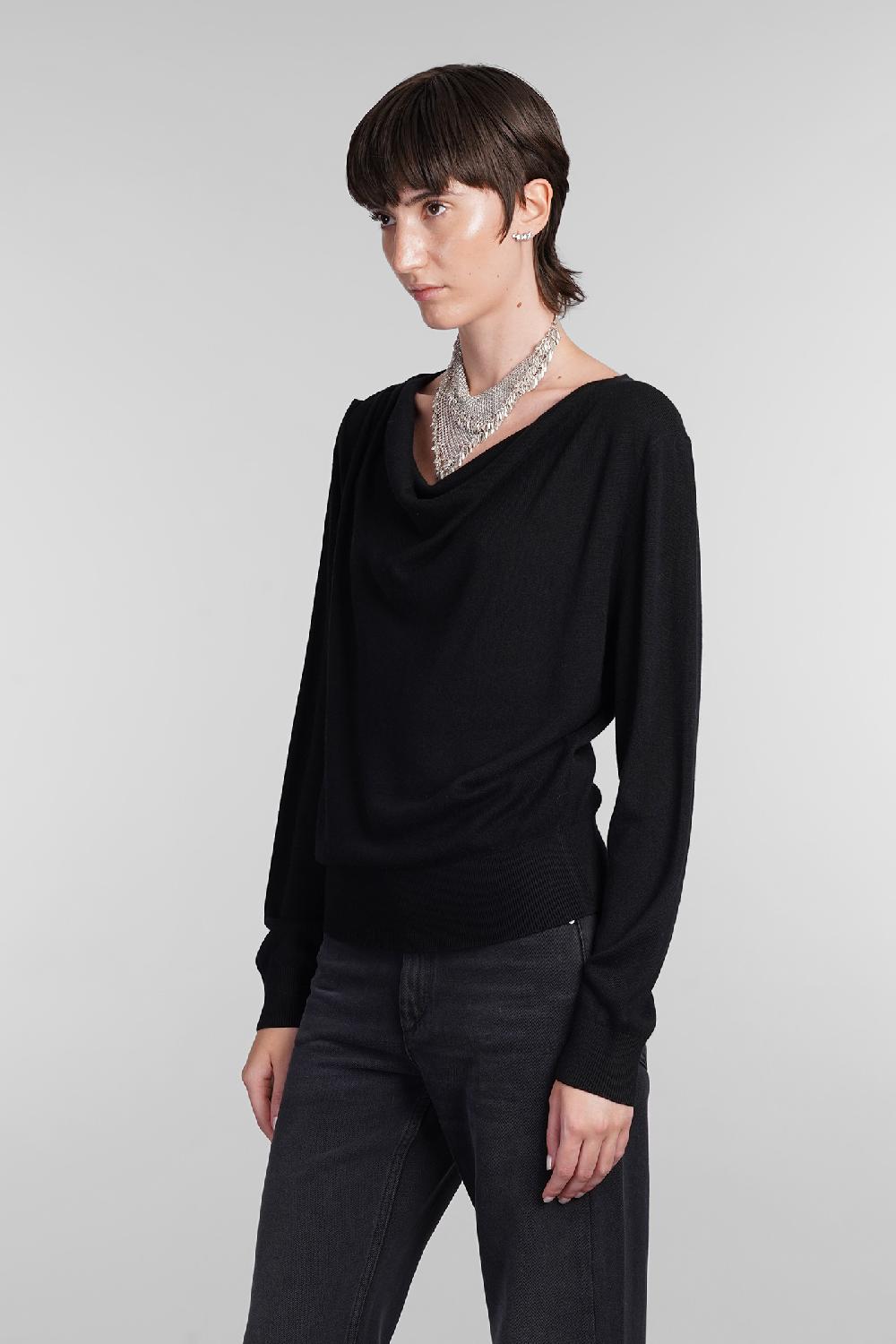 Deliberti Isabel Marant Maglia kristen in viscosa nera cod. 402773 - Deliberti The Luxury Shopping Saldi Di Fabbrica