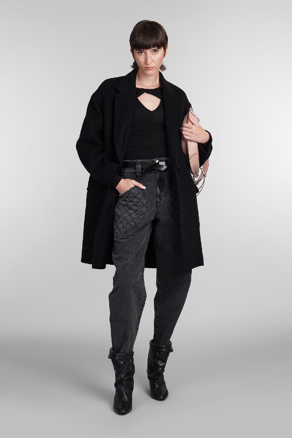 Deliberti Isabel Marant Cappotto efegozi in lana nera cod. 405190 - Deliberti The Luxury Shopping Prezzo di fabbrica