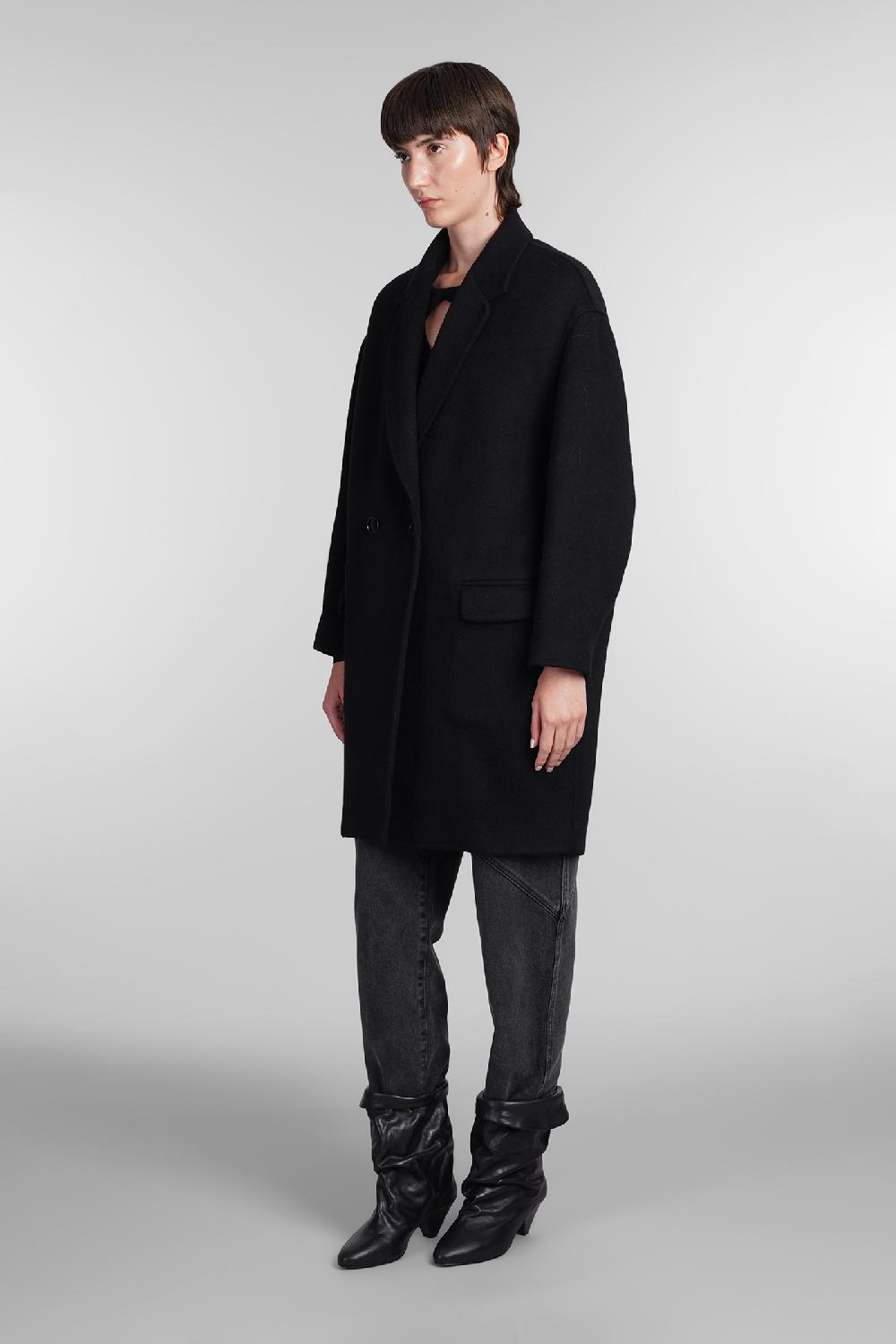 Deliberti Isabel Marant Cappotto efegozi in lana nera cod. 405190 - Deliberti The Luxury Shopping Prezzo di fabbrica