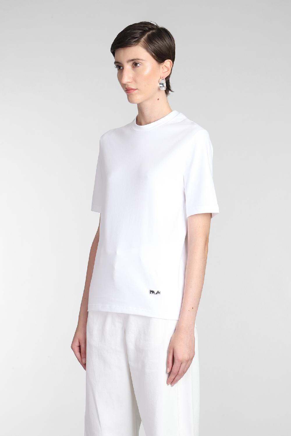 Deliberti Jil Sander T-shirt in cotone bianco cod. 381766 - Deliberti The Luxury Shopping Flash Sale
