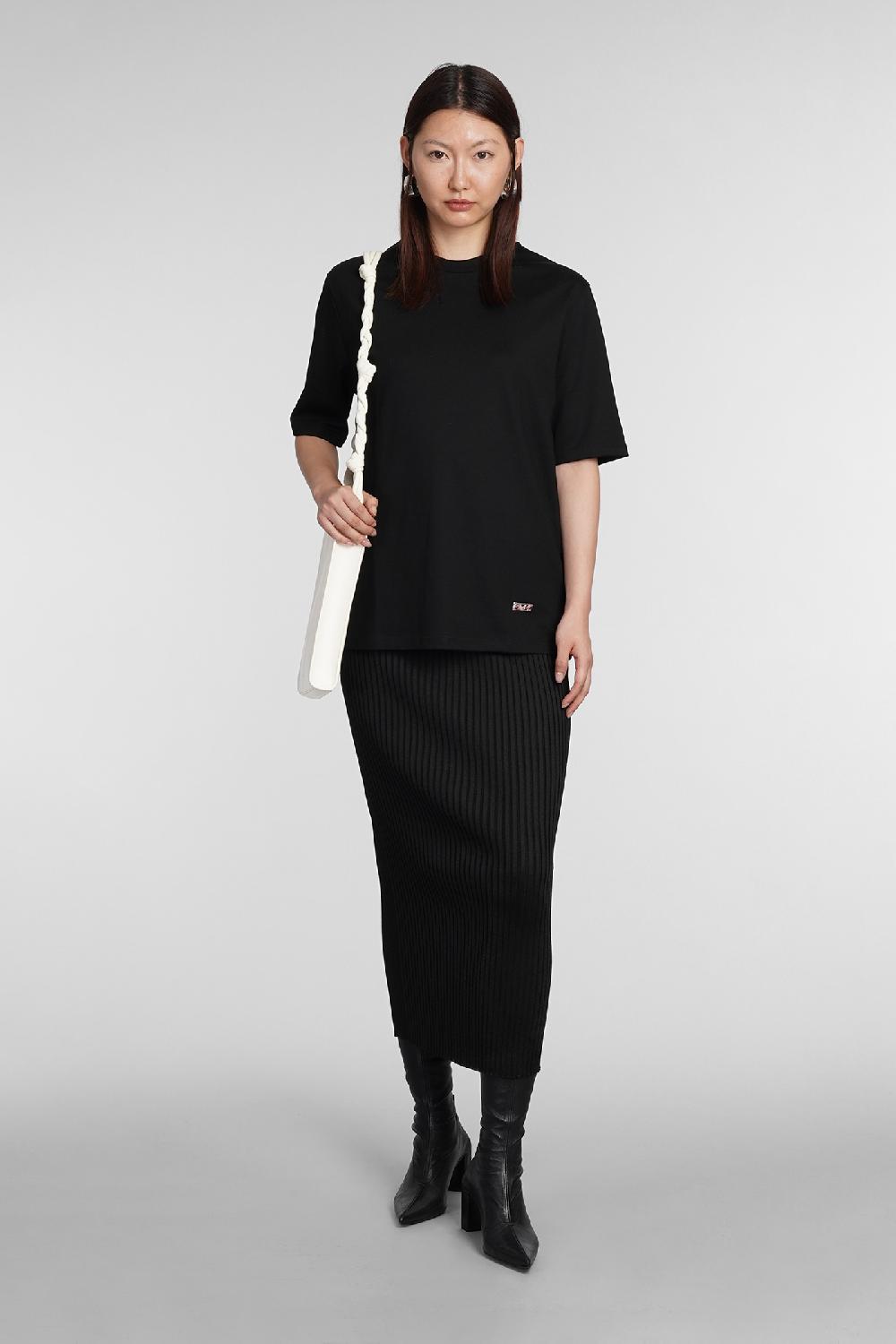 Deliberti Jil Sander T-shirt in cotone nero cod. 381765 - Deliberti The Luxury Shopping Fornitura limitata