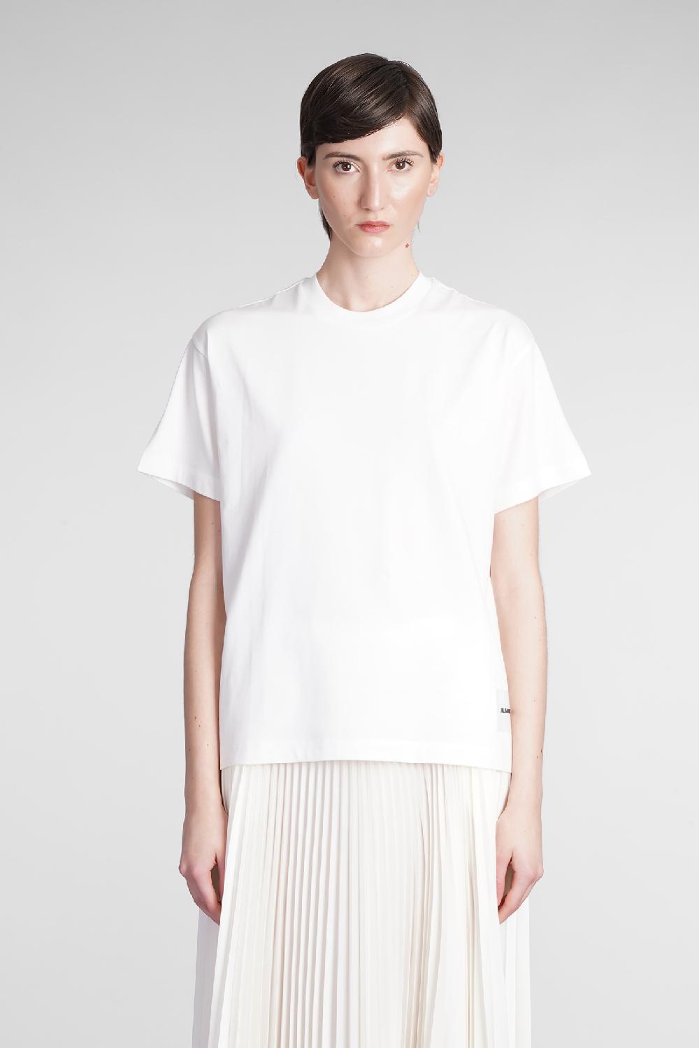 Deliberti Jil Sander T-shirt 3-pack in cotone bianco cod. 342037 - Deliberti The Luxury Shopping Cyber Monday