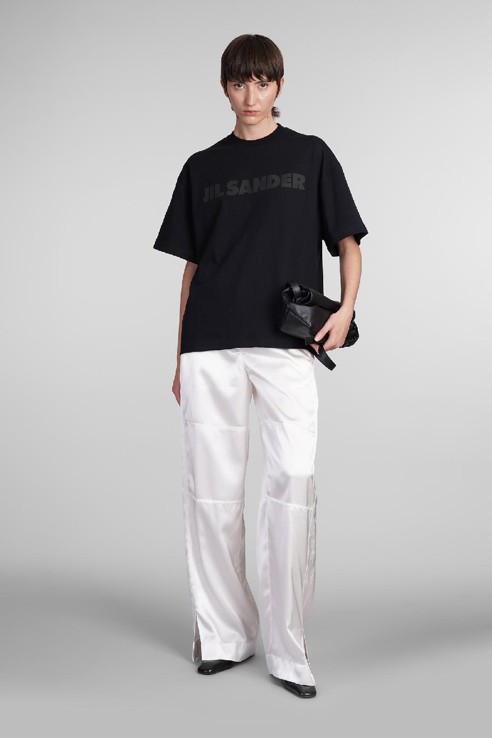 Deliberti Jil Sander T-shirt in cotone nero cod. 405285 - Deliberti The Luxury Shopping Offerta Pasqua