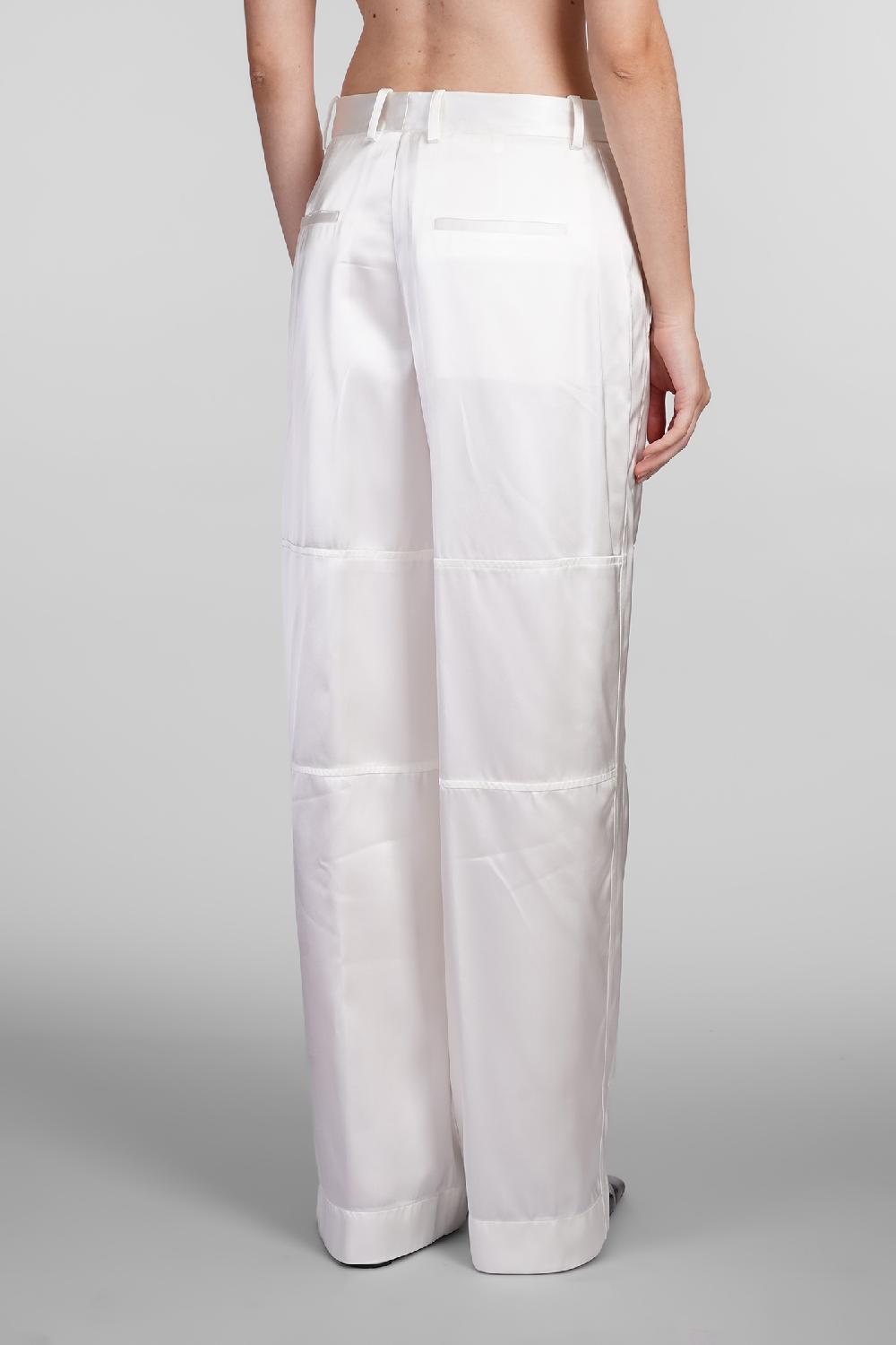 Deliberti Jil Sander Pantalone in viscosa bianca cod. 408921 - Deliberti The Luxury Shopping Offerta San Valentino